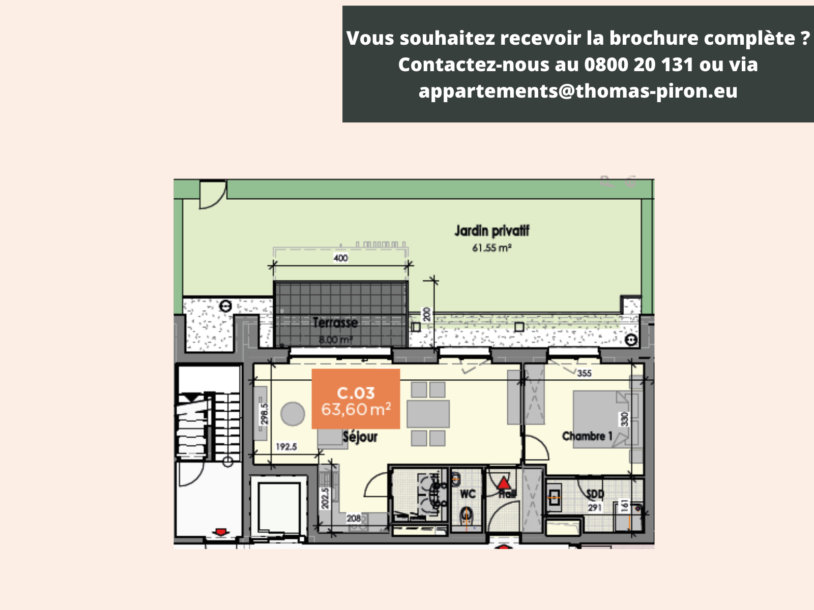 Appartement à vendre à Mons 7000 179000.00€ 1 chambres 64.00m² - annonce 110812