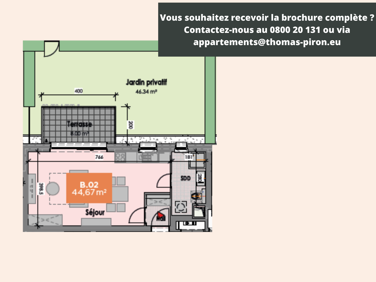 Studio à vendre à Mons 7000 138000.00€  chambres 45.00m² - annonce 110169