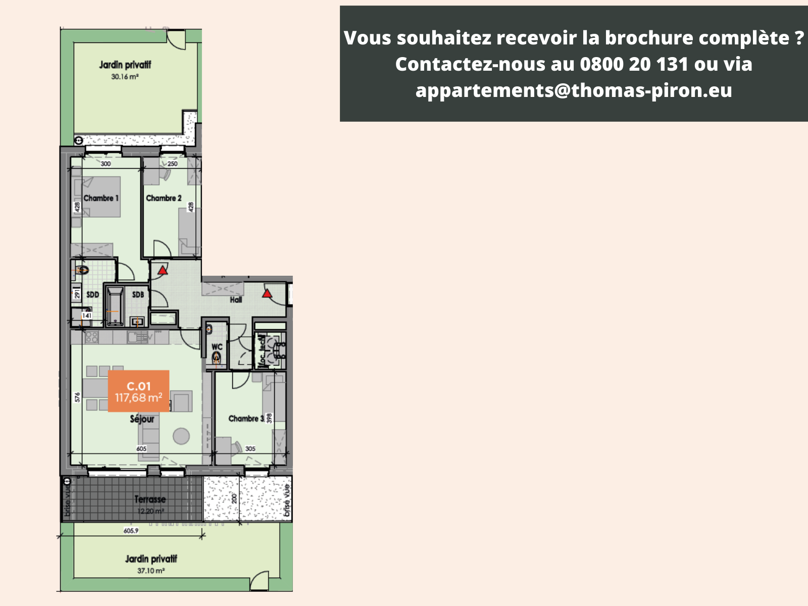 Appartement à vendre à Mons 7000 320000.00€ 3 chambres 118.00m² - annonce 110803