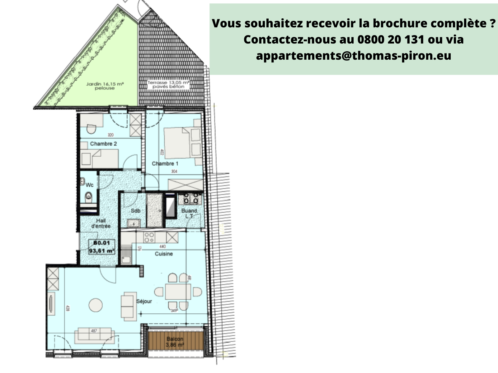 Appartement à vendre à Ath 7800 265000.00€ 2 chambres 93.61m² - annonce 110685