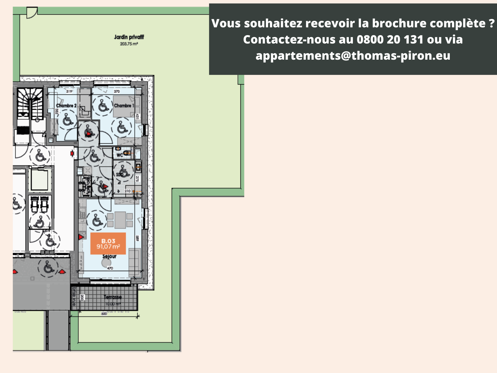 Appartement à vendre à Mons 7000 270000.00€ 2 chambres 91.00m² - annonce 110833