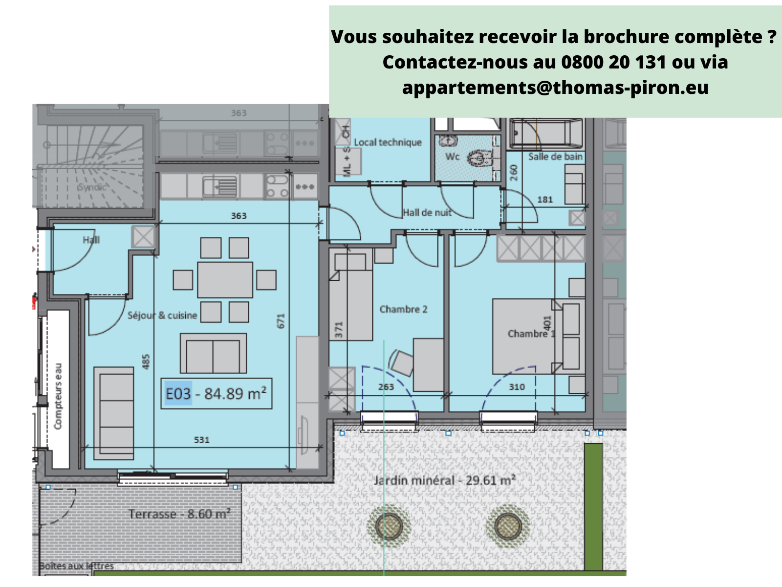 Appartement à vendre à Tertre 7333 194000.00€ 2 chambres 85.00m² - annonce 118648