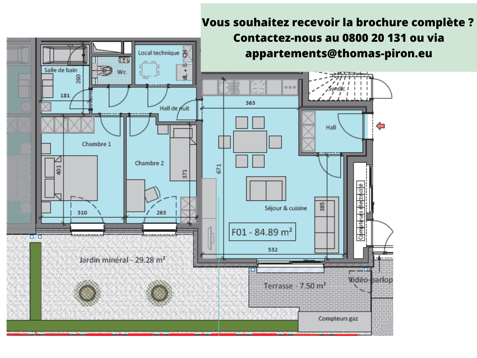 Appartement à vendre à Tertre 7333 222000.00€ 2 chambres 85.00m² - annonce 118647