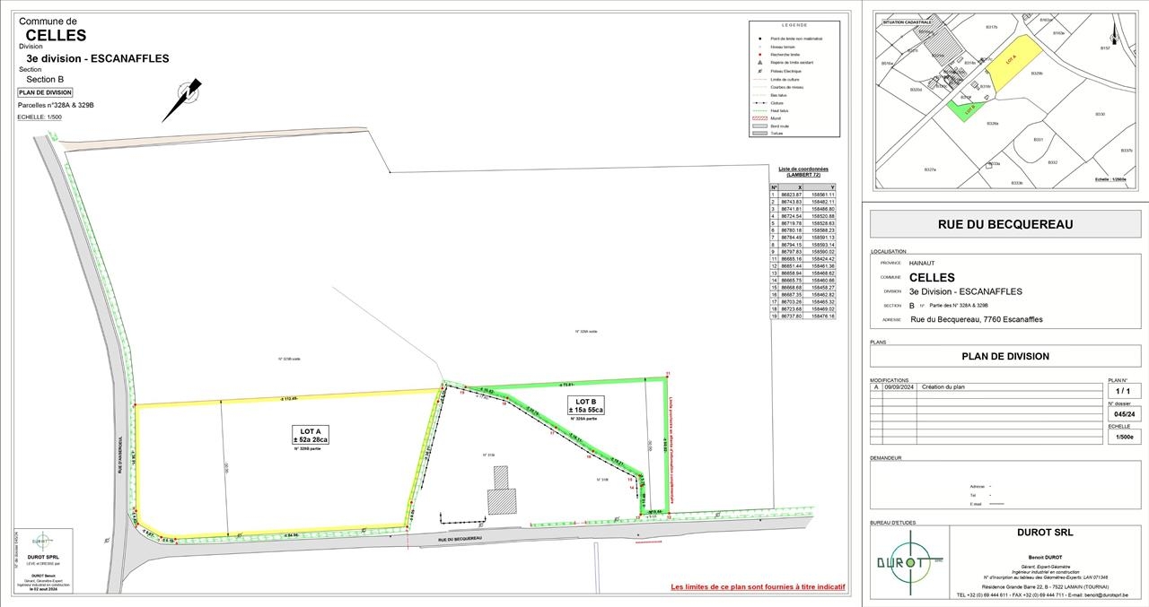 Terrain à vendre à Escanaffles 7760 35000.00€  chambres m² - annonce 286233